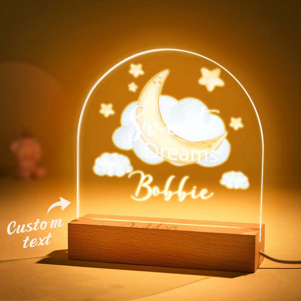 You could add your son name on the custom night light 