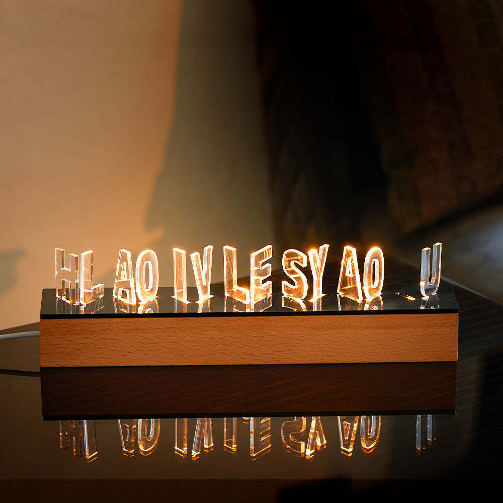 Custom Engraved Name Night Light Acrylic Commemorative Home Gifts - photomoonlampau