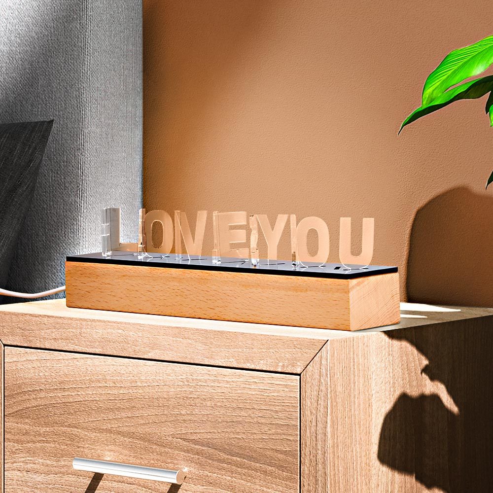 Custom Engraved Name Night Light Acrylic Commemorative Home Gifts - photomoonlampau