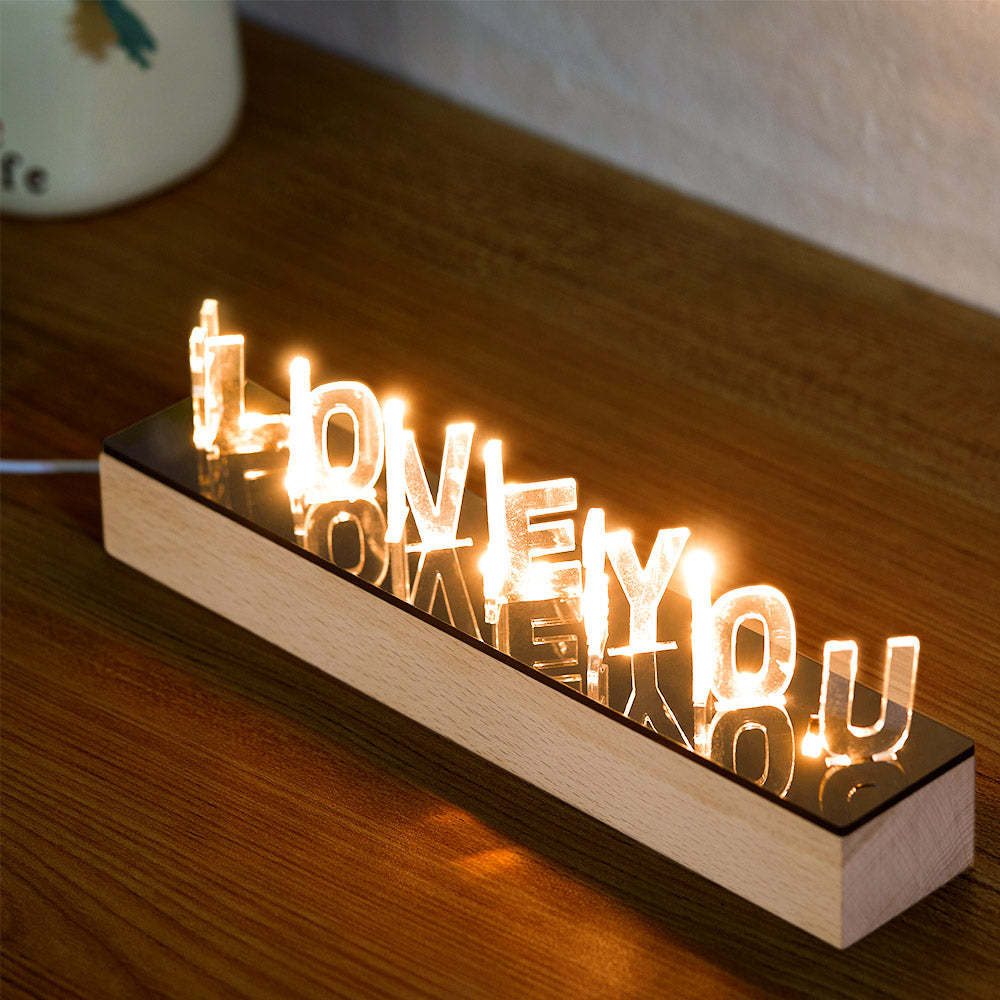 Custom Engraved Name Night Light Acrylic Commemorative Home Gifts - photomoonlampau