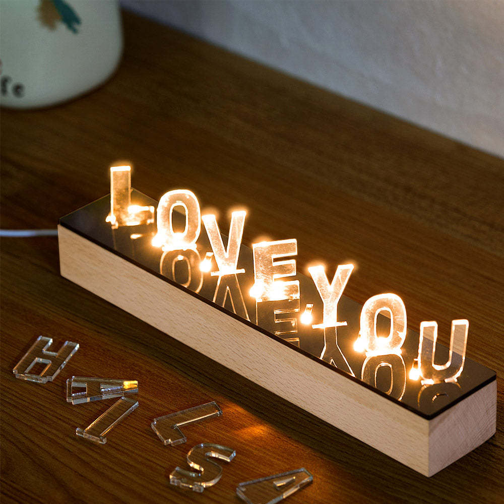 Custom Engraved Name Night Light Acrylic Commemorative Home Gifts - photomoonlampau