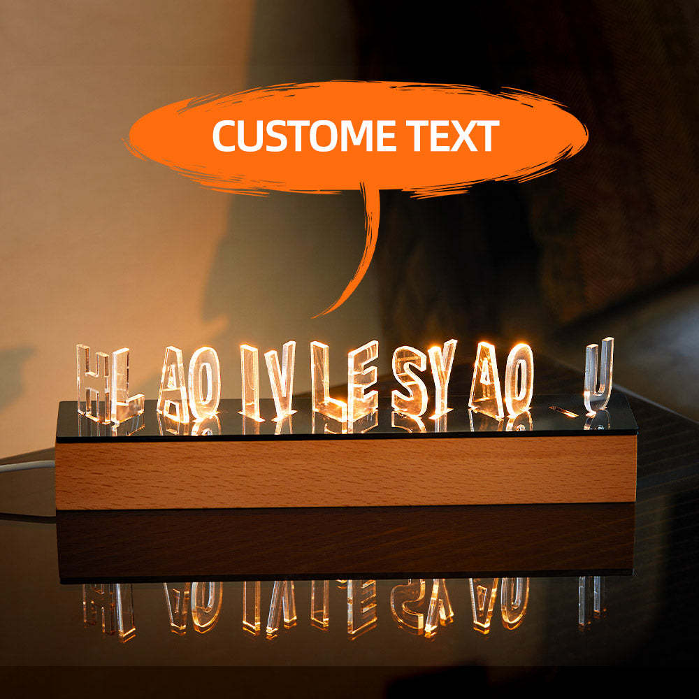 Custom Engraved Name Night Light Acrylic Commemorative Home Gifts - photomoonlampau