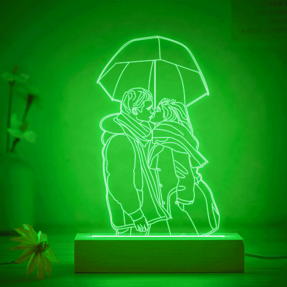 Personalised 3D Photo Night Light Custom Lamp 7 Colors Acrylic Night Light Anniversary Gifts - photomoonlampau