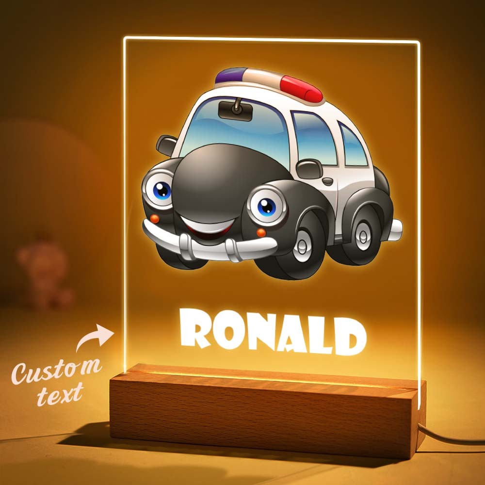 You could add your son name on the custom night light