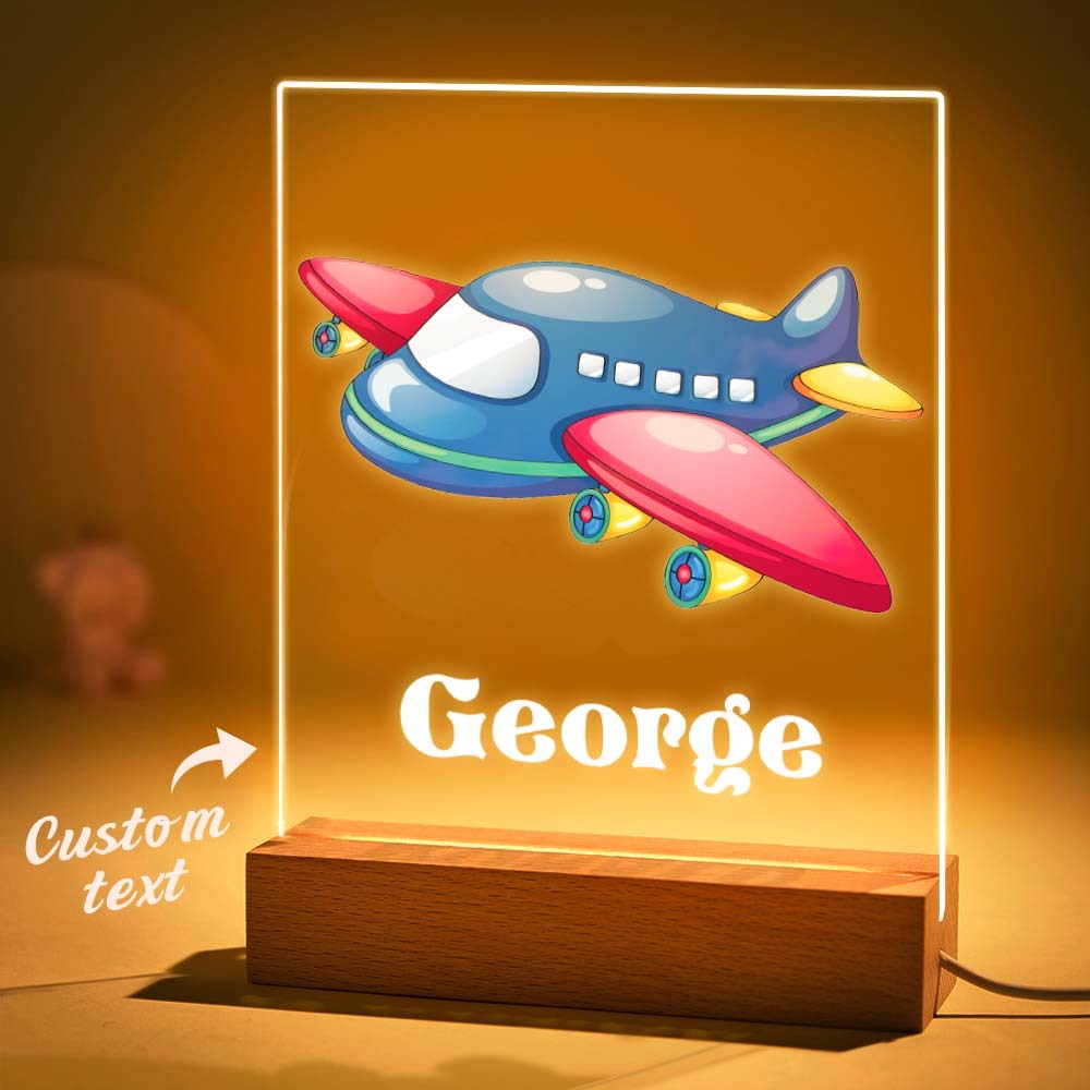 You could add your son name on the custom night light