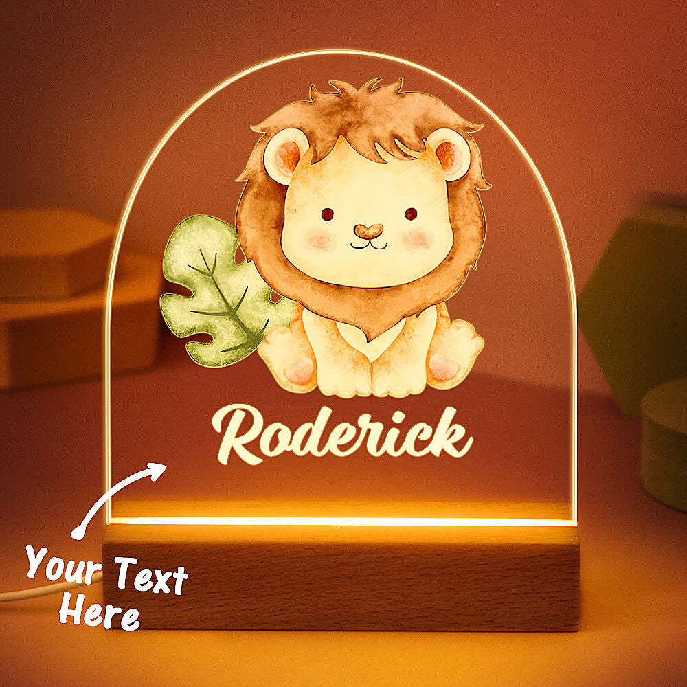 You could add your son name on the custom night light