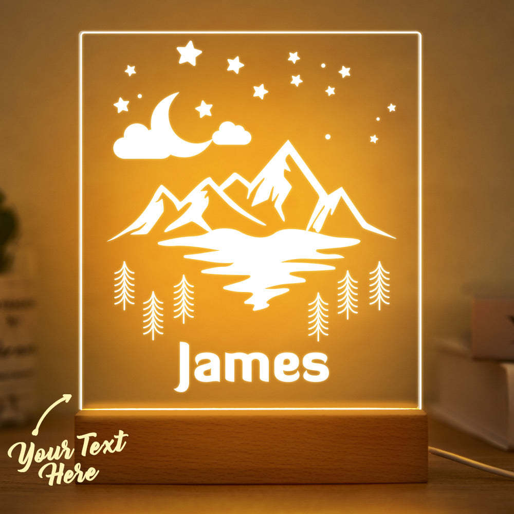 You could add your son name on the custom night light