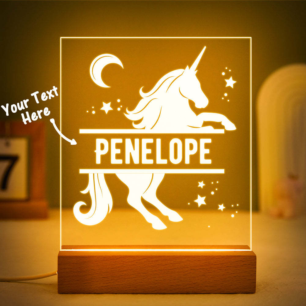 You could add your son name on the custom night light