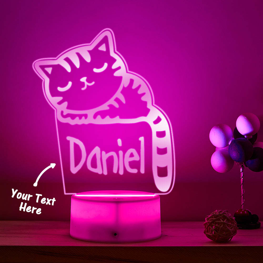 You could add your son name on the custom night light