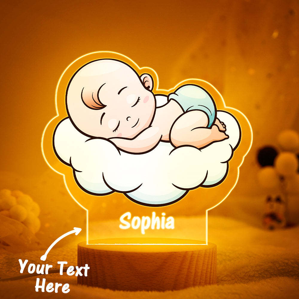 You could add your son name on the custom night light