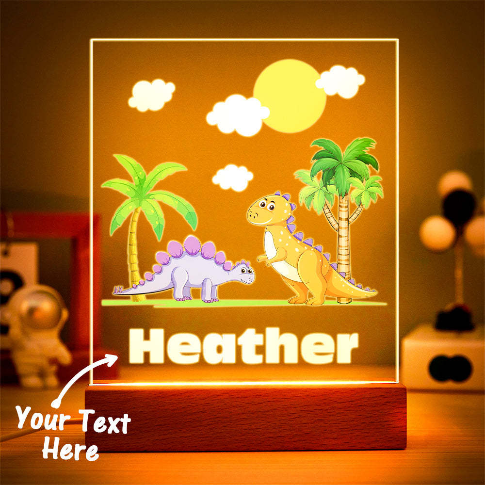 You could add your son name on the custom night light