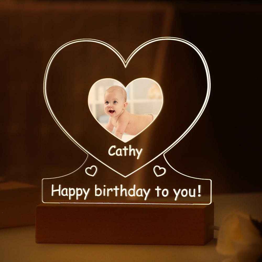 Custom Family Photo Light Named Puzzle Lamp Gifts for DAD Mom Personalised Night Light