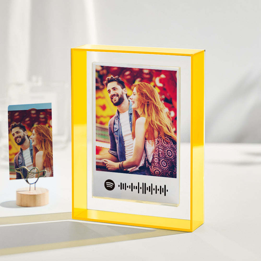 Custom Scannable Spotify Code Ornaments Colored Border Acrylic Gifts - photomoonlampau
