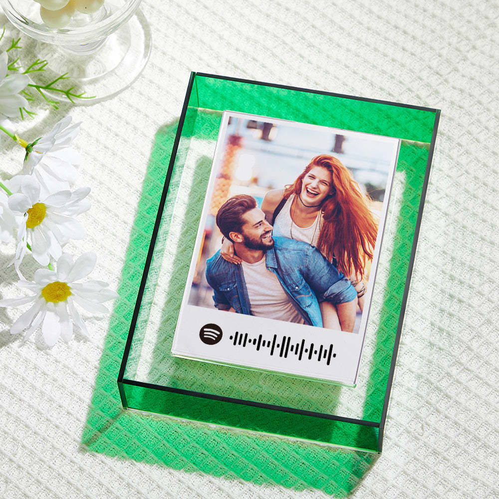 Custom Scannable Spotify Code Ornaments Colored Border Acrylic Gifts - photomoonlampau
