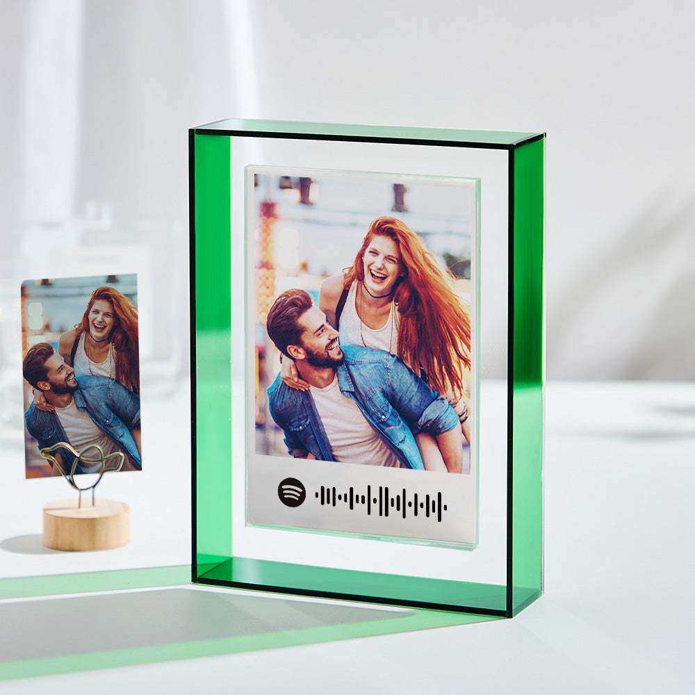 Custom Scannable Spotify Code Ornaments Colored Border Acrylic Gifts - photomoonlampau