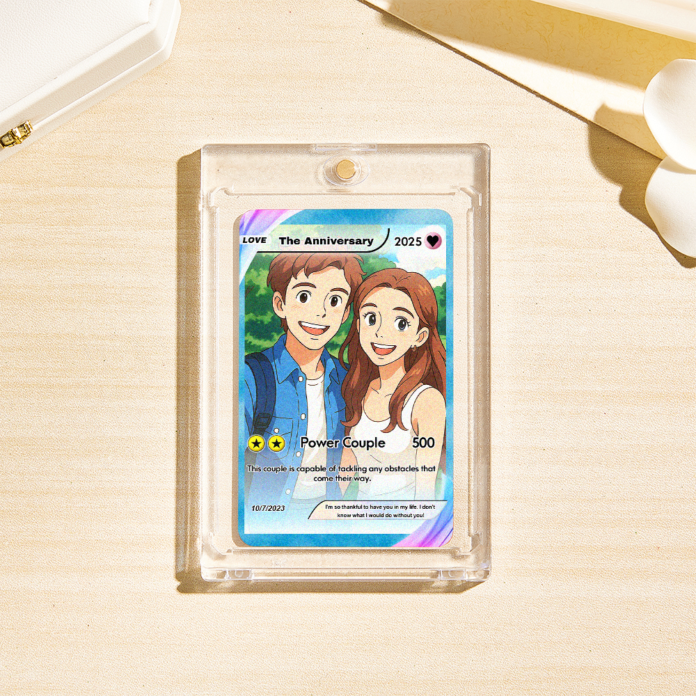 Custom Card Personalised Trading Card Gift For Him/Her or Couples. Unique Magnet Replica Cards. Birthdays, Anniversary Day - photomoonlampau