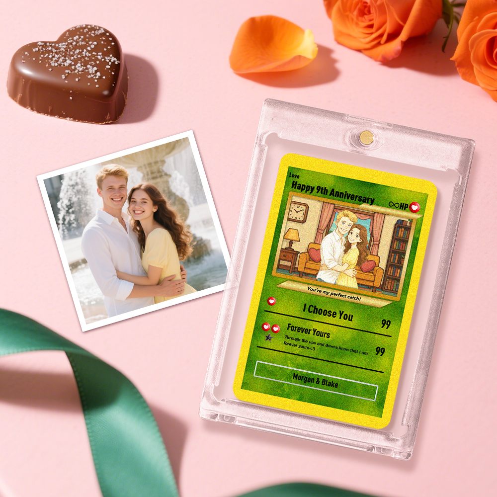 Personalized Card Anniversary Present Turn Your Photo into a Unique Collectible - photomoonlampau