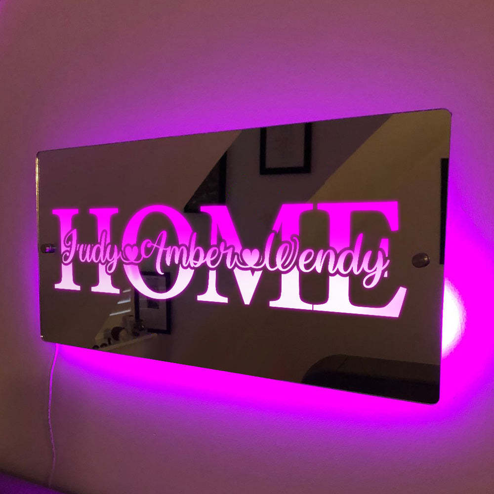 Custom Name Mirror Light Family Love Home Gift - photomoonlampau