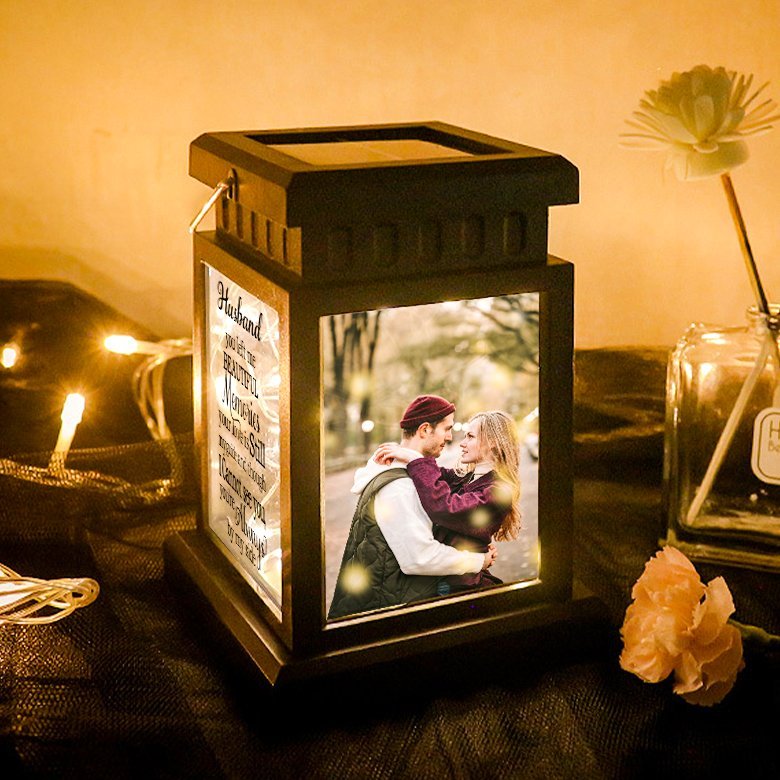 Personalised Photo Lantern Lamp Loss of Husband Memorial Sympathy gift