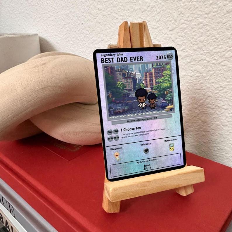 Personalized Anime Monster Father's Day Card - Custom Gift for Dad - Personalized Father's Day Gifts - Father's Day Present - Dad Gifts - photomoonlampau