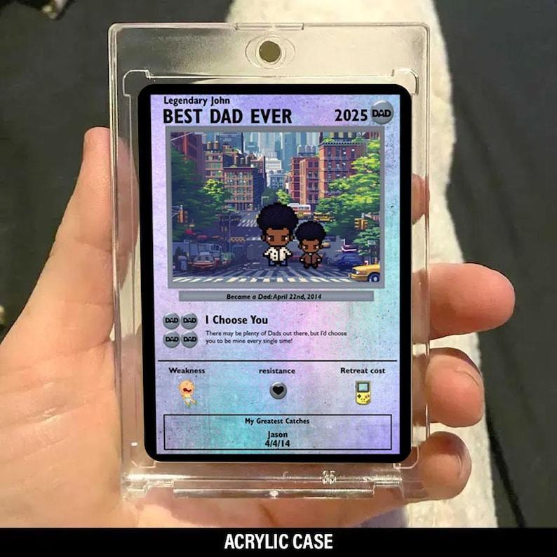 Personalized Anime Monster Father's Day Card - Custom Gift for Dad - Personalized Father's Day Gifts - Father's Day Present - Dad Gifts - photomoonlampau