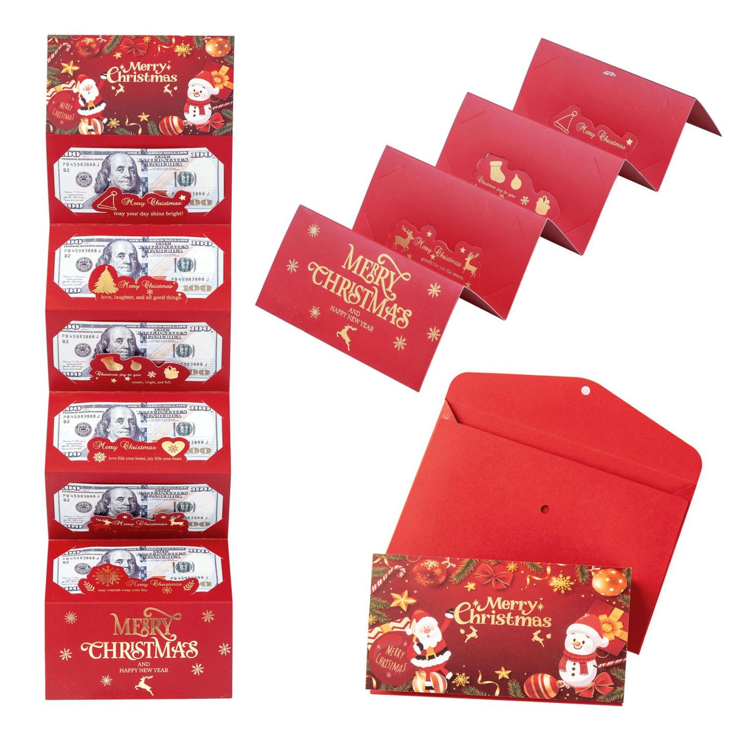 Christmas Money Holders with Envelopes Surprise Cash Gift Cards for Kids, Teens, Mom & DadCreative Christmas Cash Gift - photomoonlampau