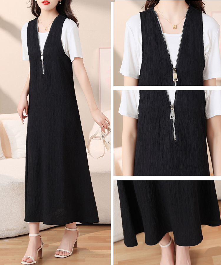 着痩せロングワンピース