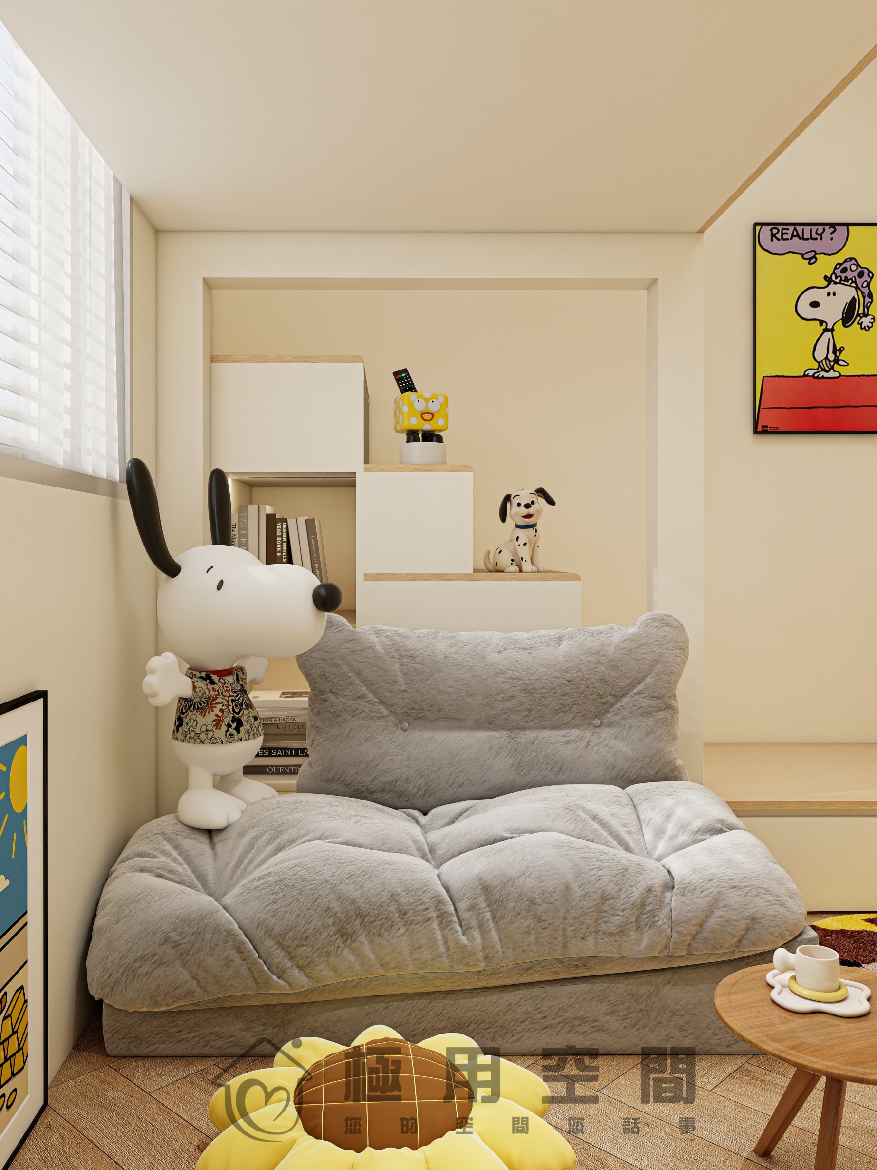 【兒童房37】史努比主題-淺木色