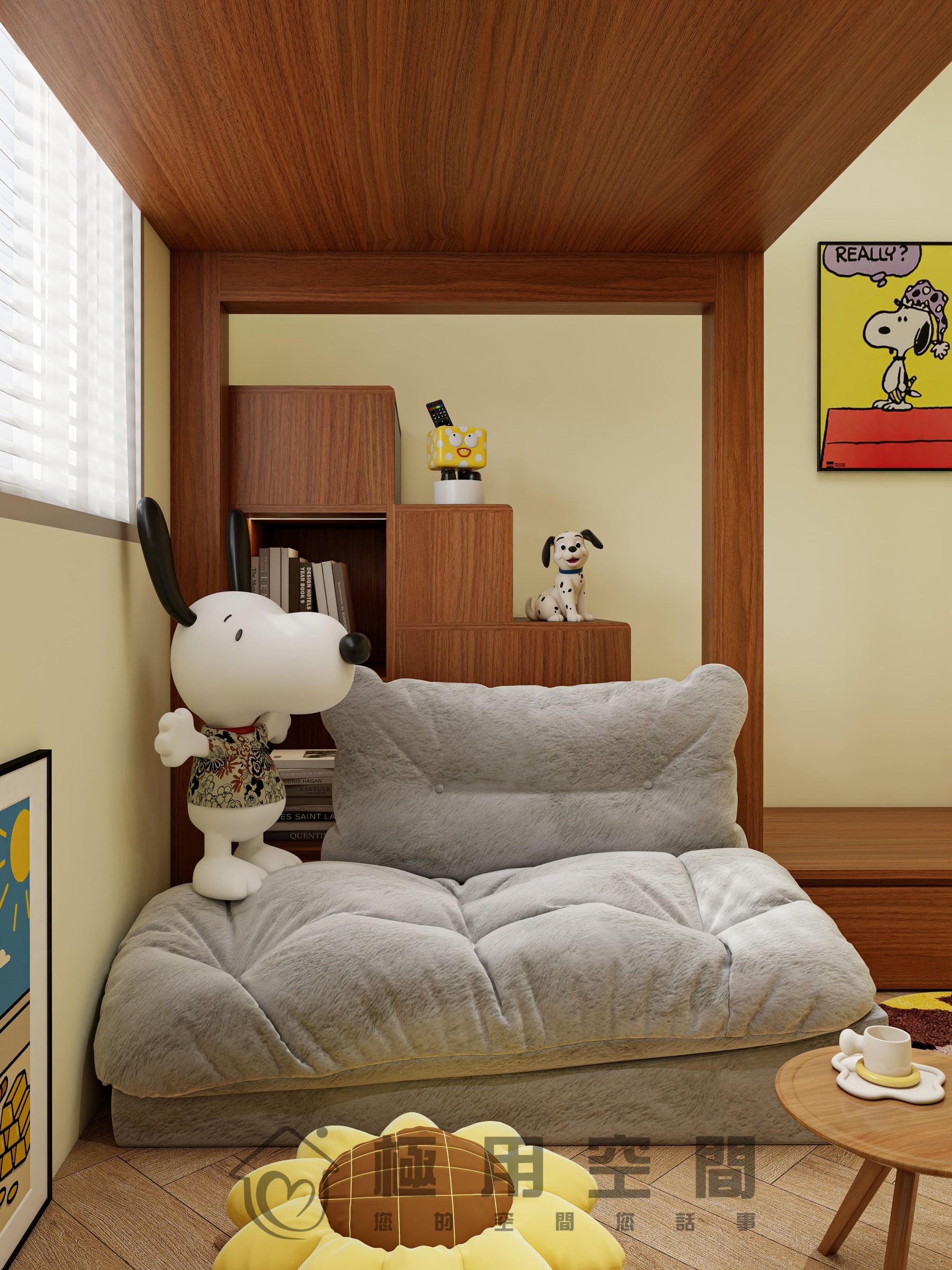 【兒童房38】史努比主題-深木色