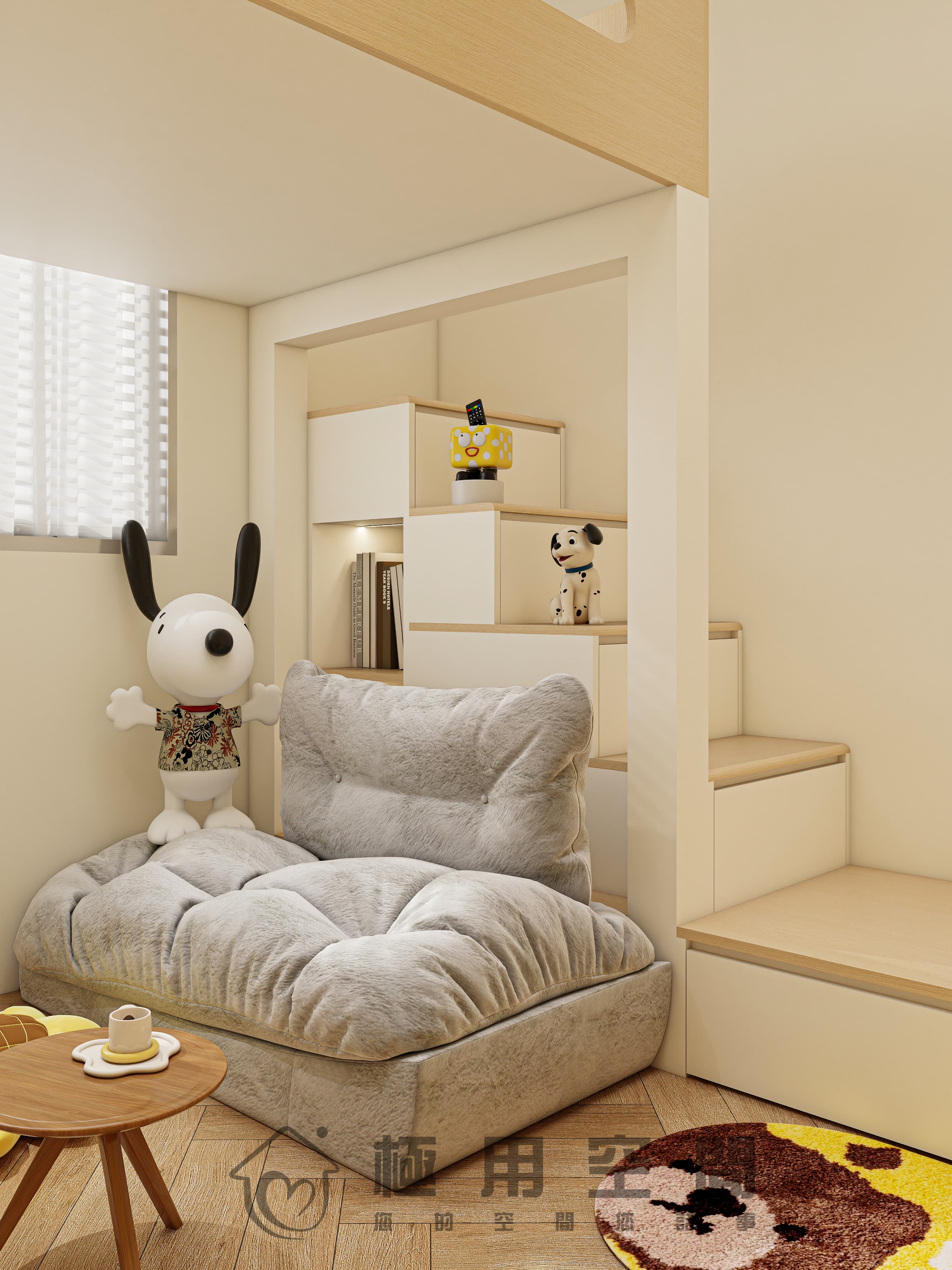 【兒童房37】史努比主題-淺木色
