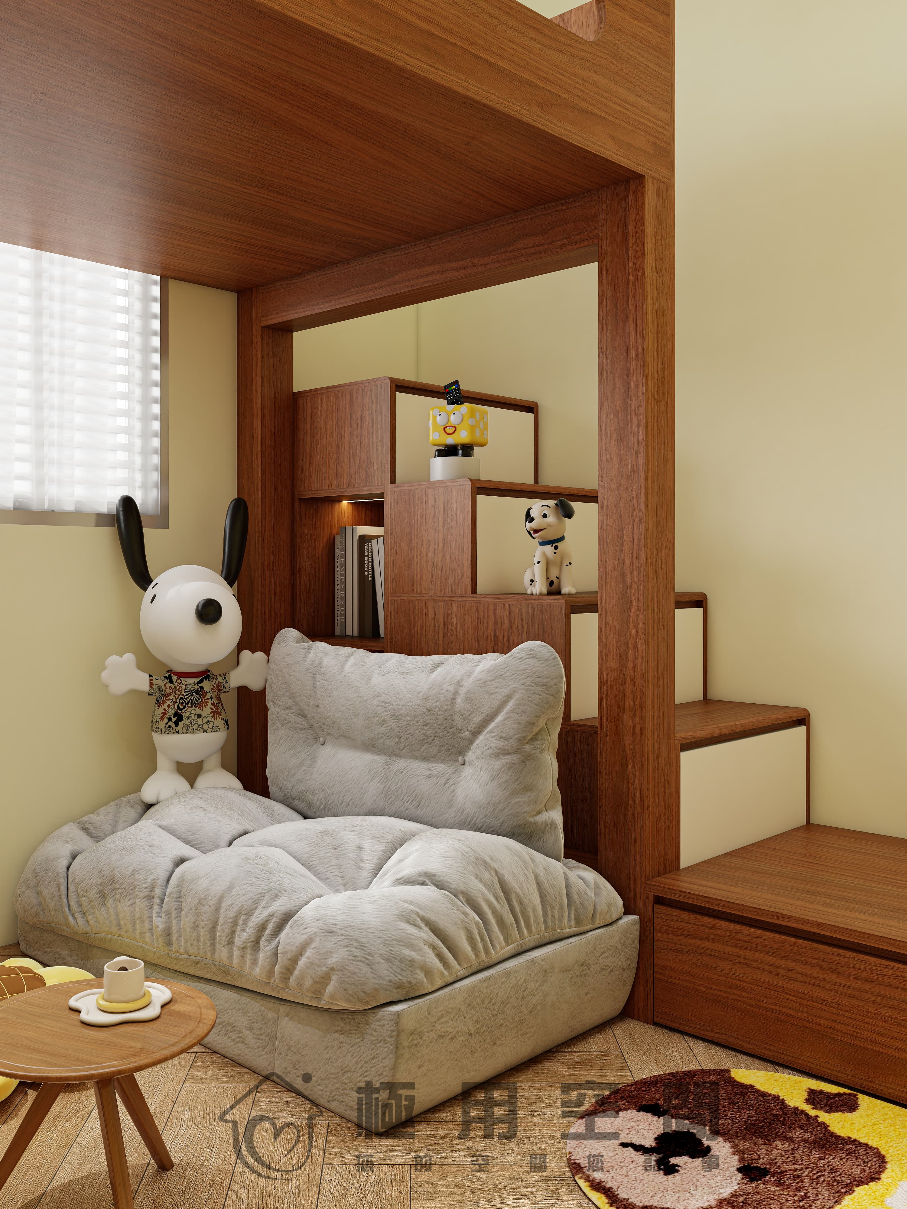 【兒童房38】史努比主題-深木色