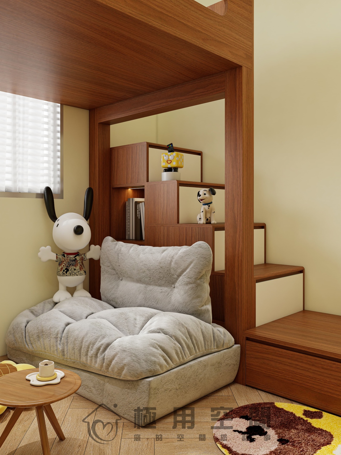 【兒童房38】史努比主題-深木色