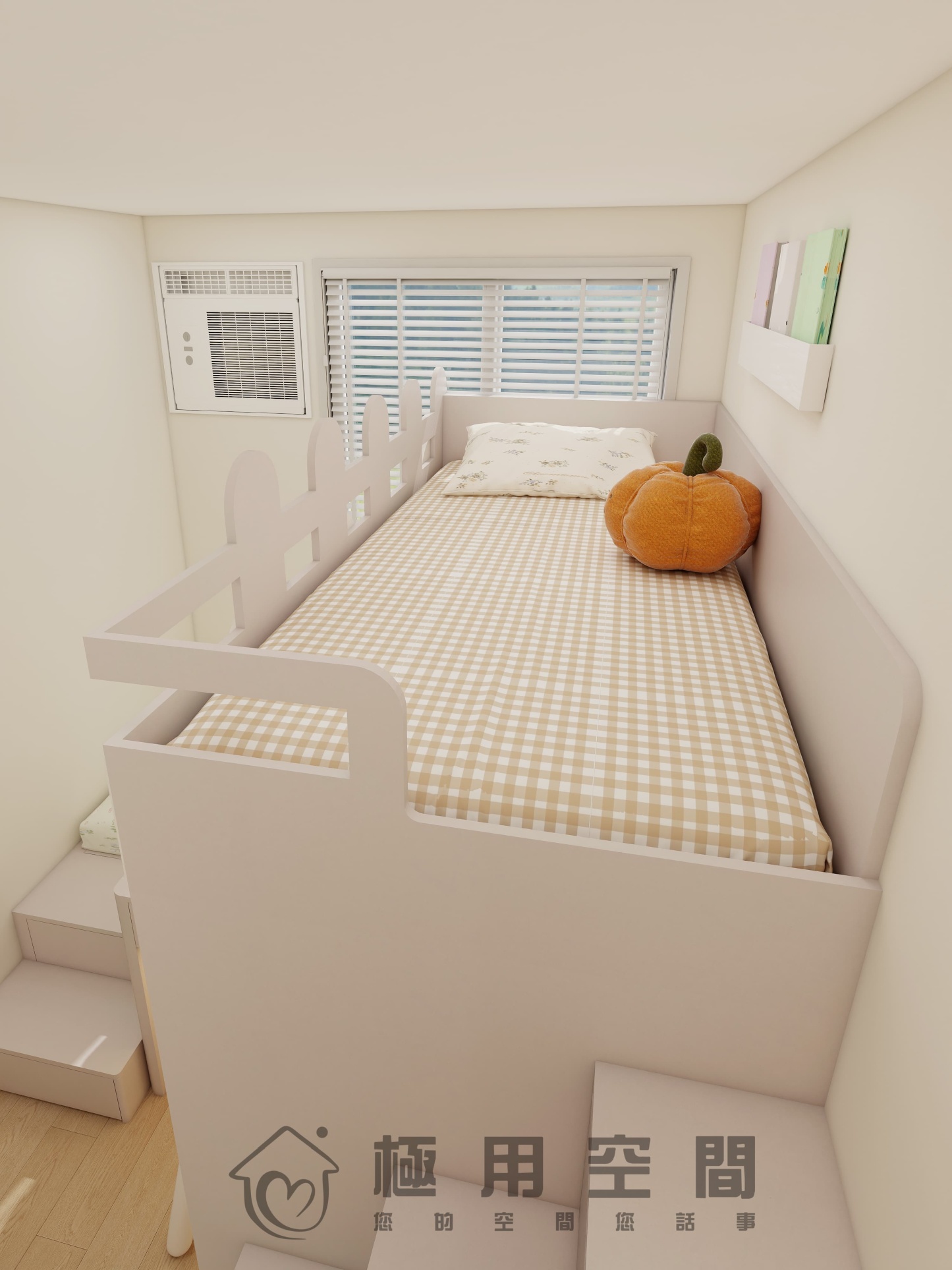 【組合床14】卡其色上下組合床+樓梯櫃+書桌