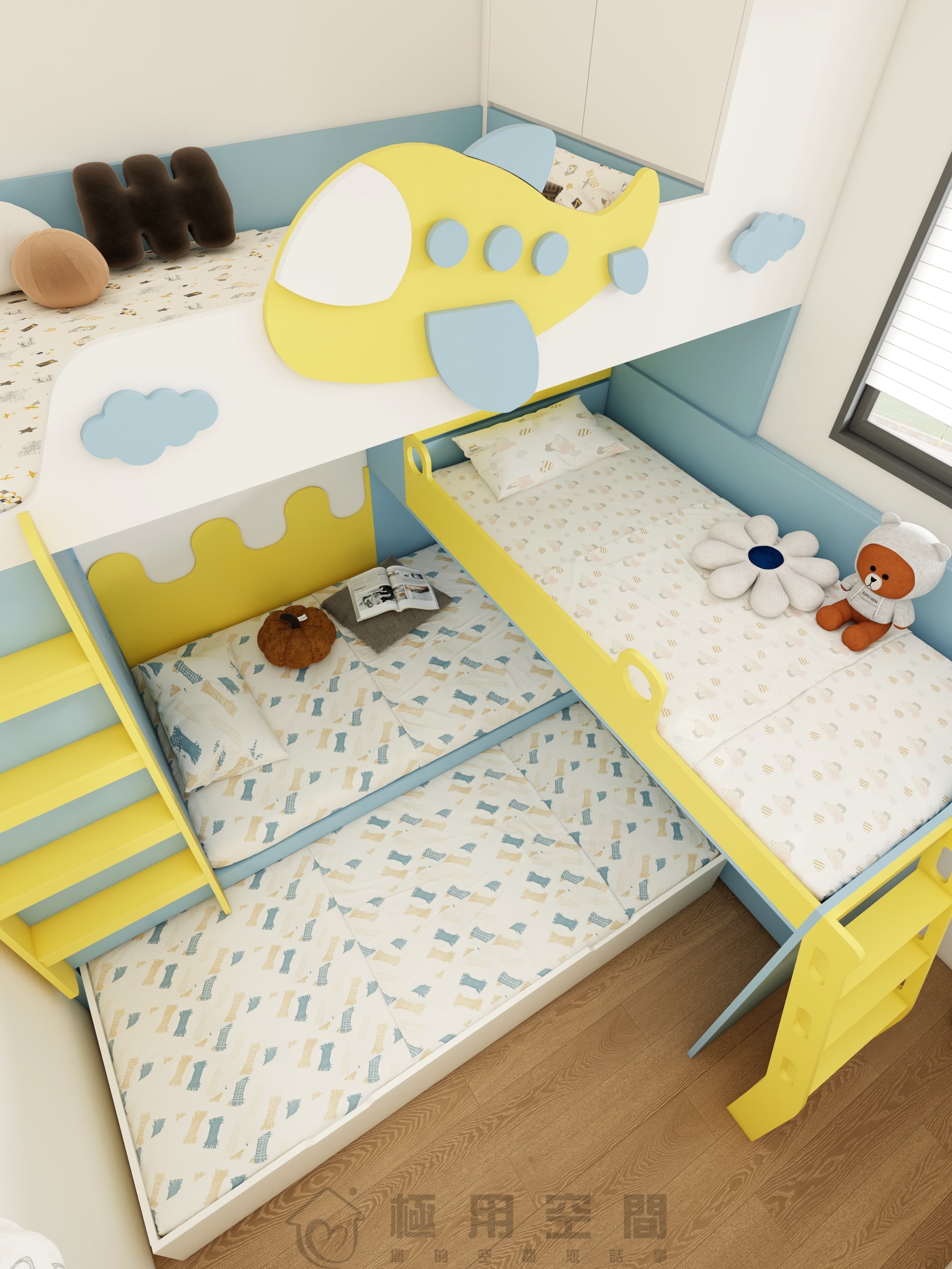 【兒童房27】高低三床兒童房