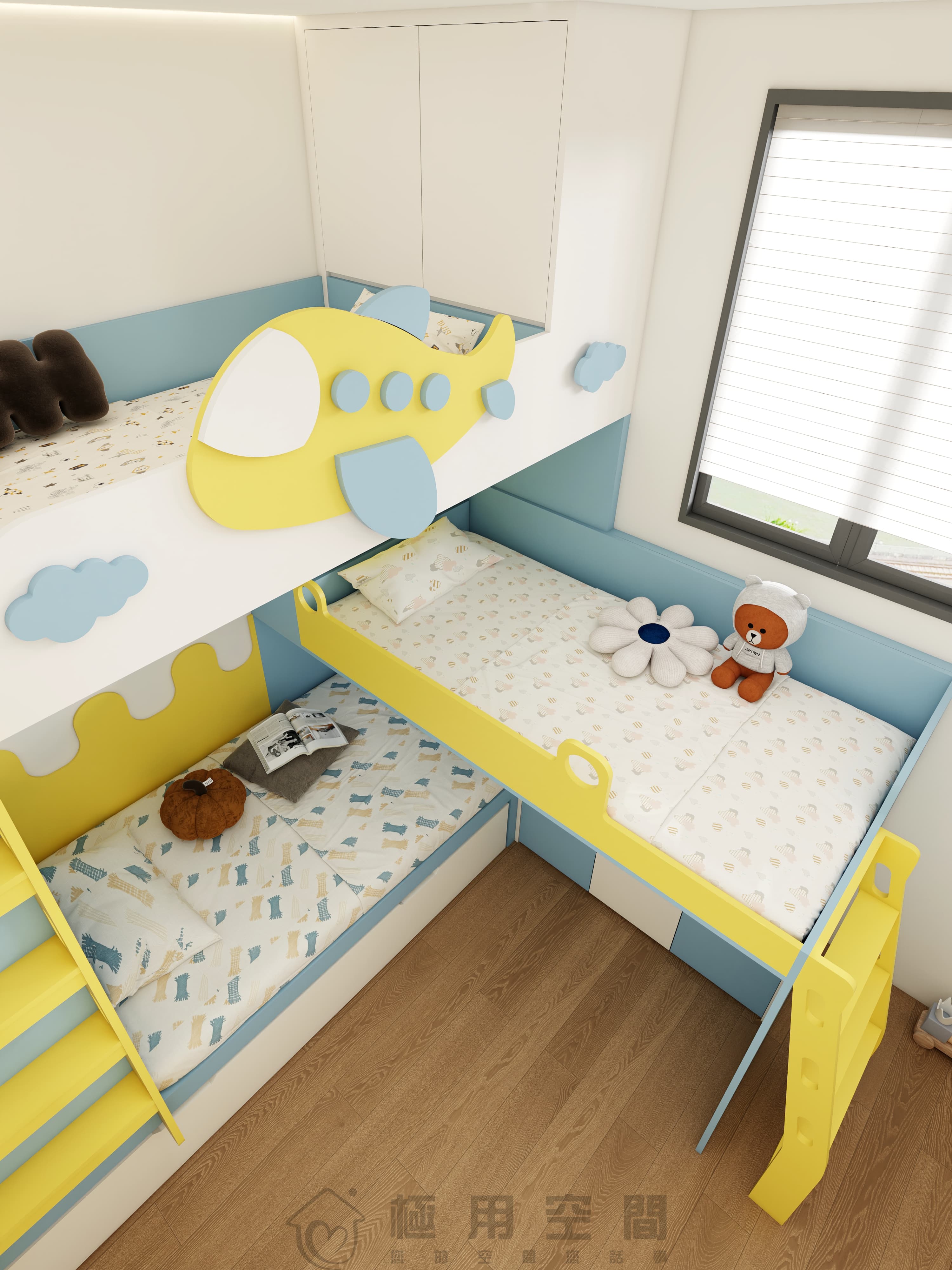 【兒童房27】高低三床兒童房