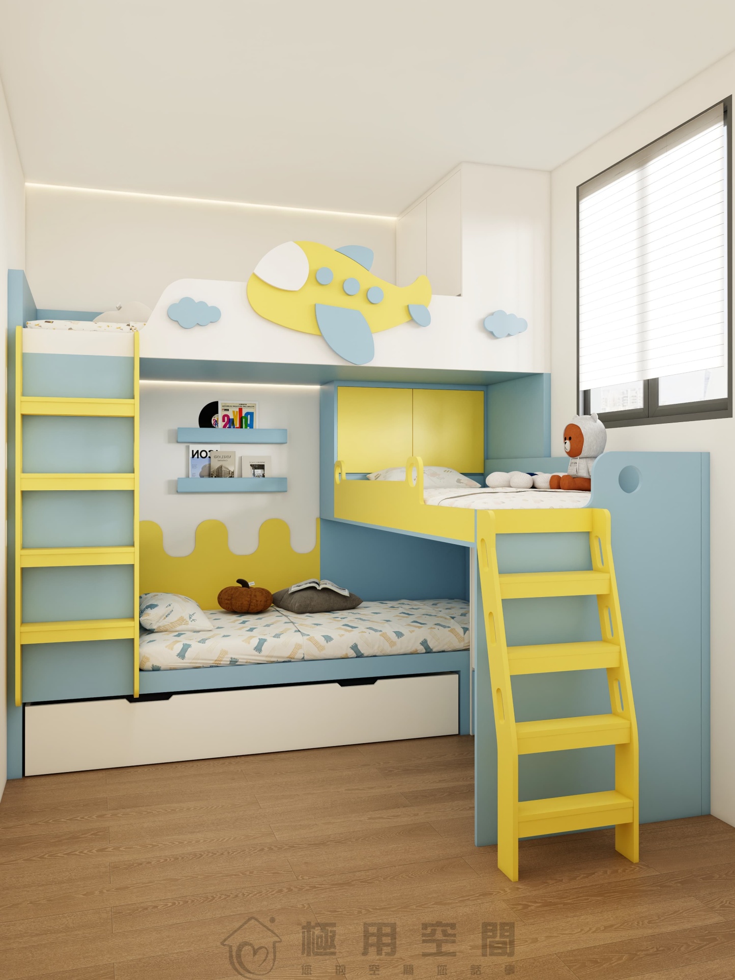 【兒童房27】高低三床兒童房
