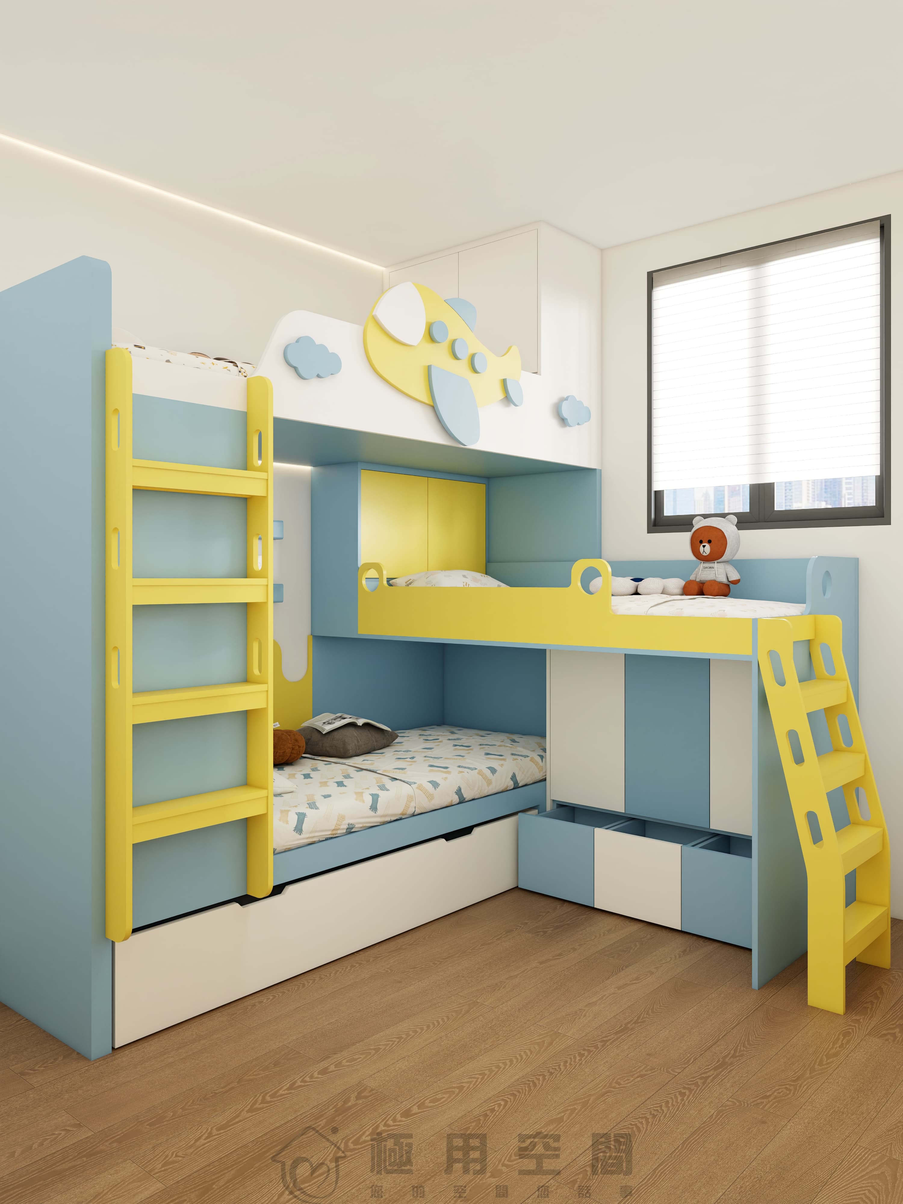 【兒童房27】高低三床兒童房