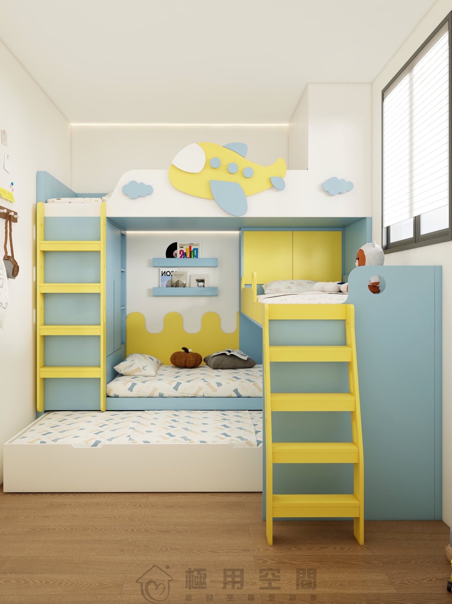 【兒童房27】高低三床兒童房
