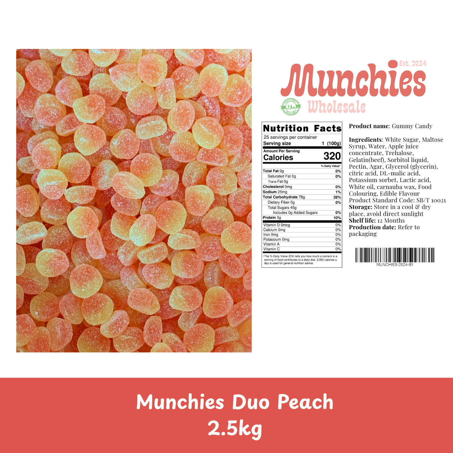 Munchies - Duo Peach 2.5kg