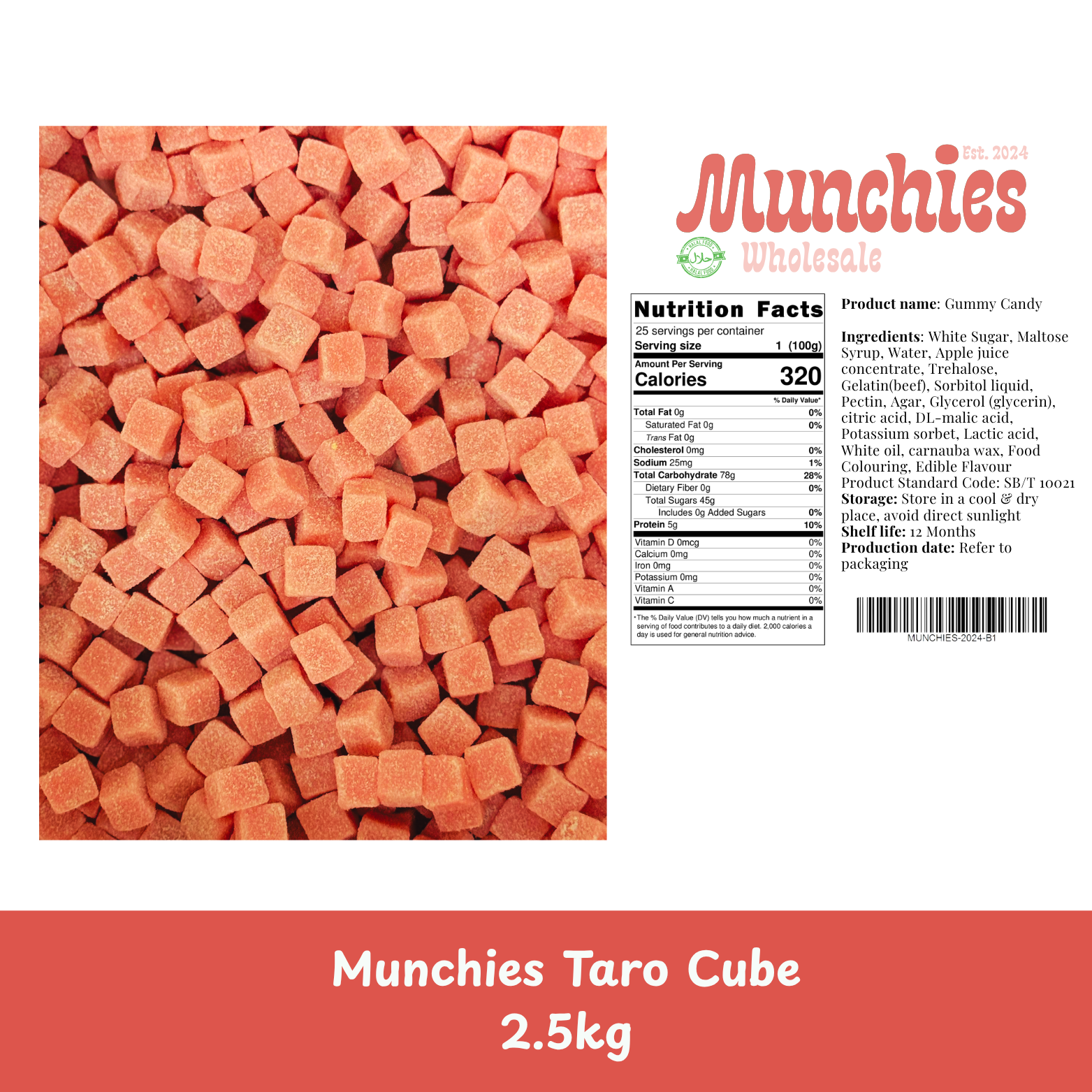 Munchies - Taro Cube 2.5kg