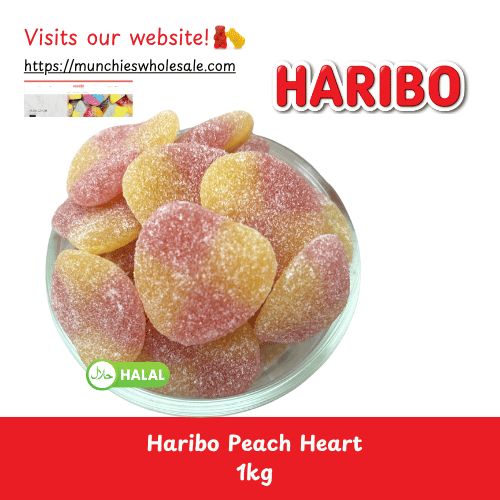 Haribo - Peach Hearts 1kg