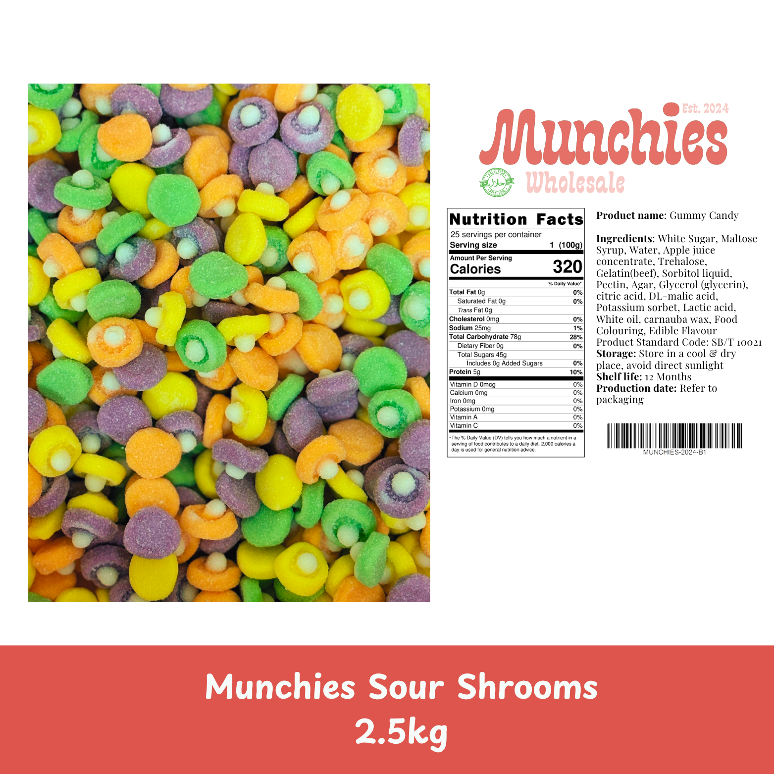Munchies - Sour Shrooms 2.5kg