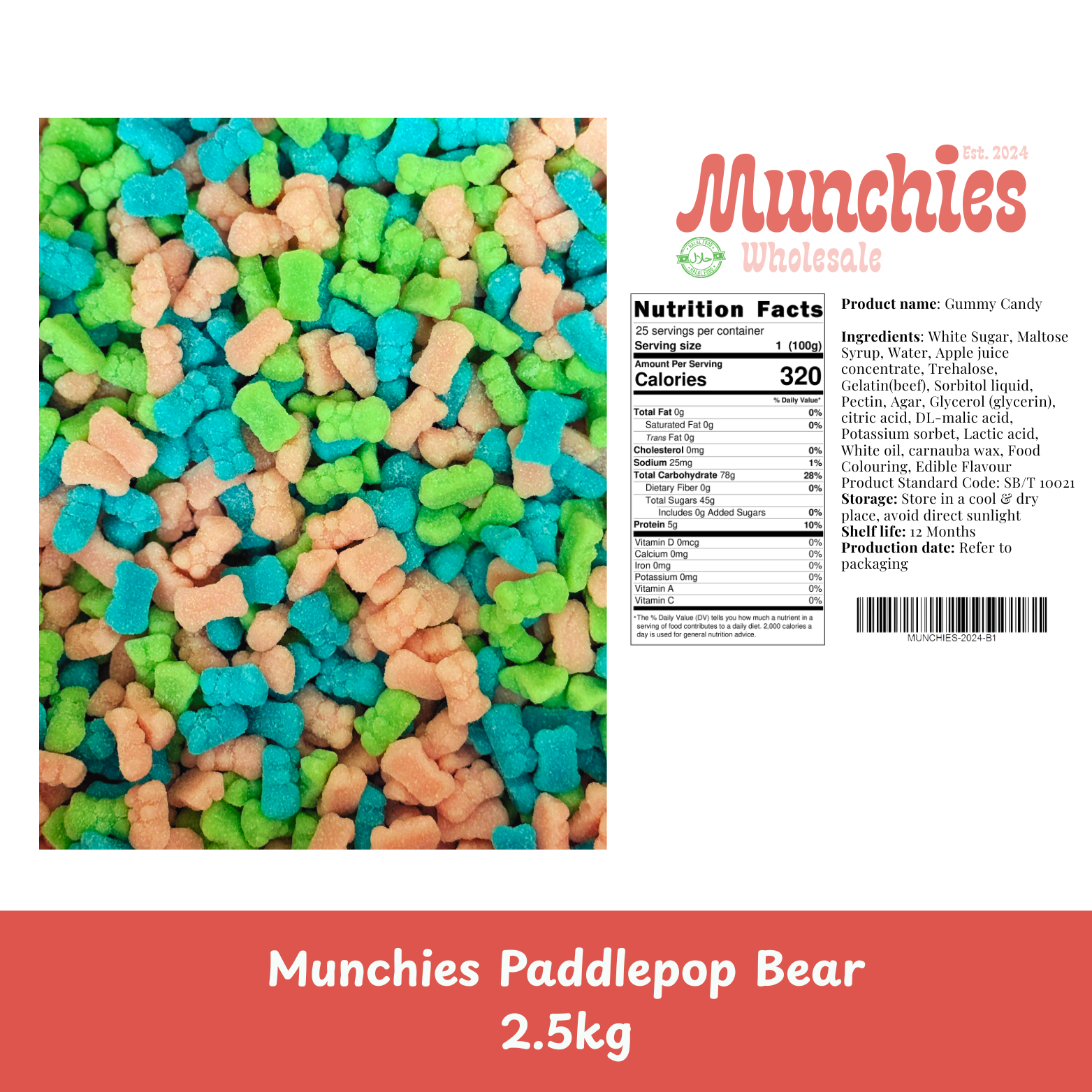 Munchies - Paddle Pop Bear 2.5kg