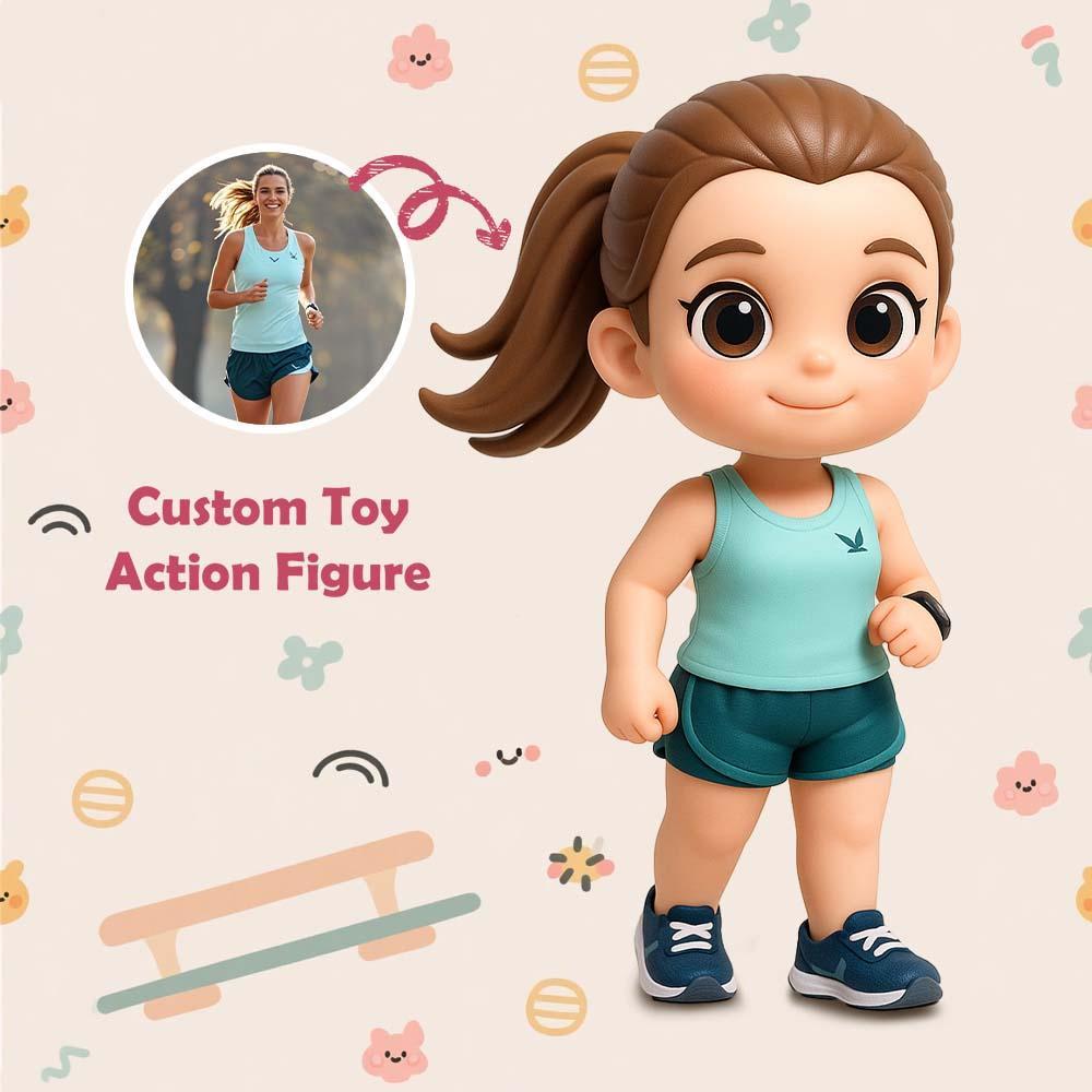 Personalized 3D Action Figure Turn Your Photo into a Unique Gift for Sports Lover - namenecklace