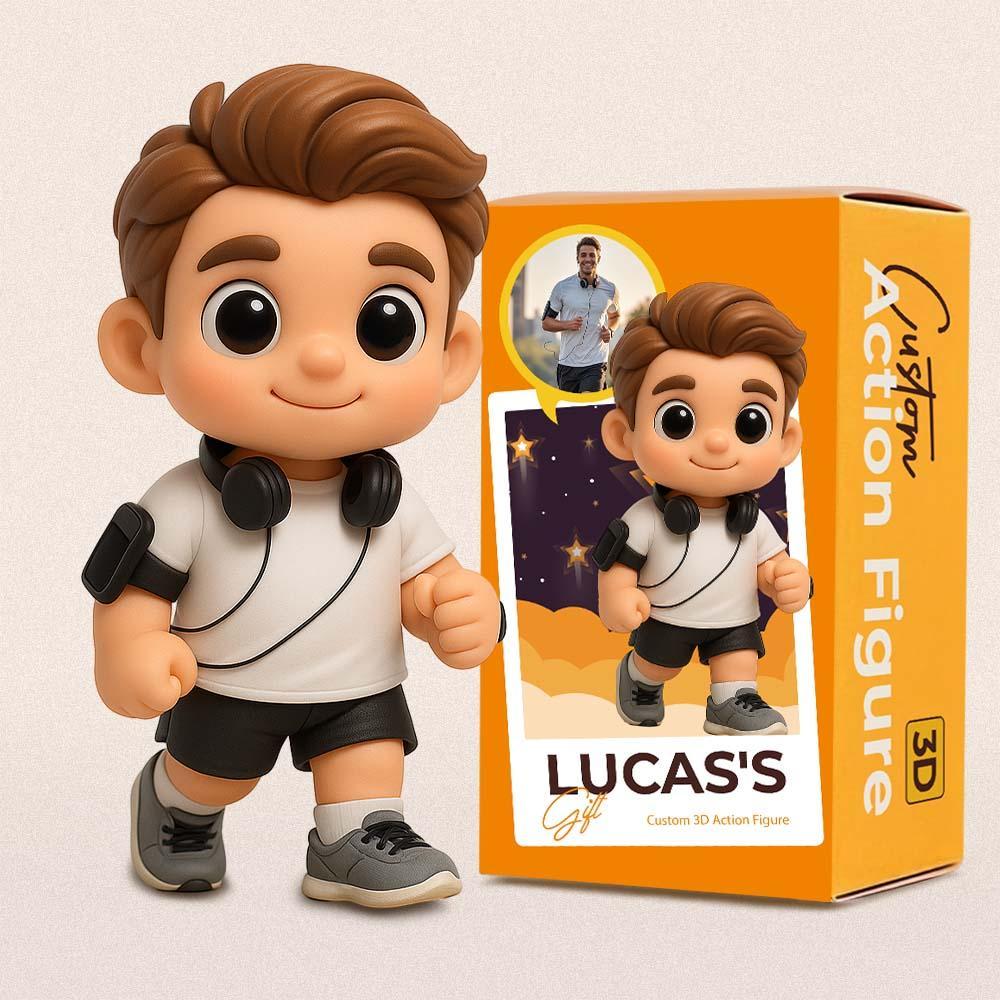 Personalized 3D Action Figure Turn Your Photo into a Unique Gift for Sports Lover - namenecklace