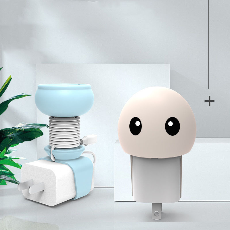 Organizador De Cables De Silicona Con Diseño De Animales Adorables Para Teléfono, Gestión Inteligente De Cables De Silicona Para Cargadores. - 