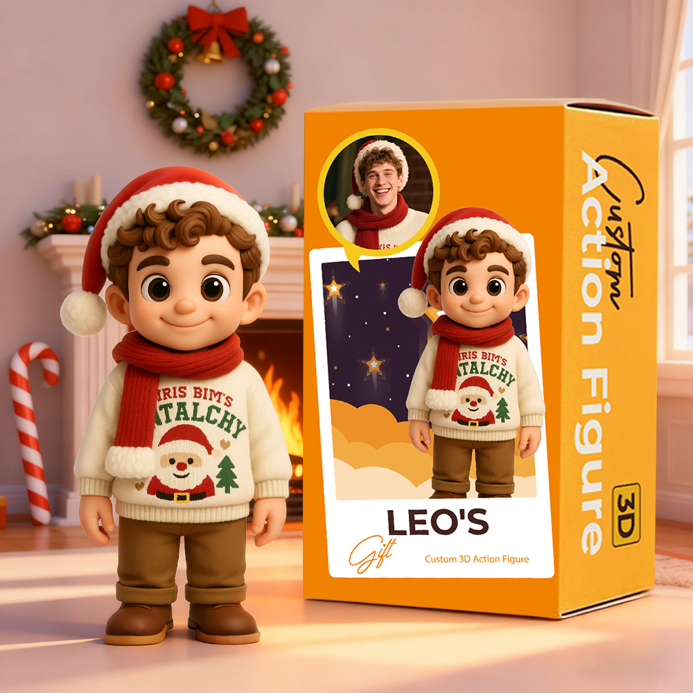 Mini Figura 3d Personalizada De Foto Lindo Regalo De Navidad Personalizado Para Hombres, Mujeres Y Niños - 