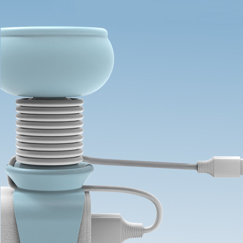 Organizador De Cables De Silicona Con Diseño De Animales Adorables Para Teléfono, Gestión Inteligente De Cables De Silicona Para Cargadores. - 
