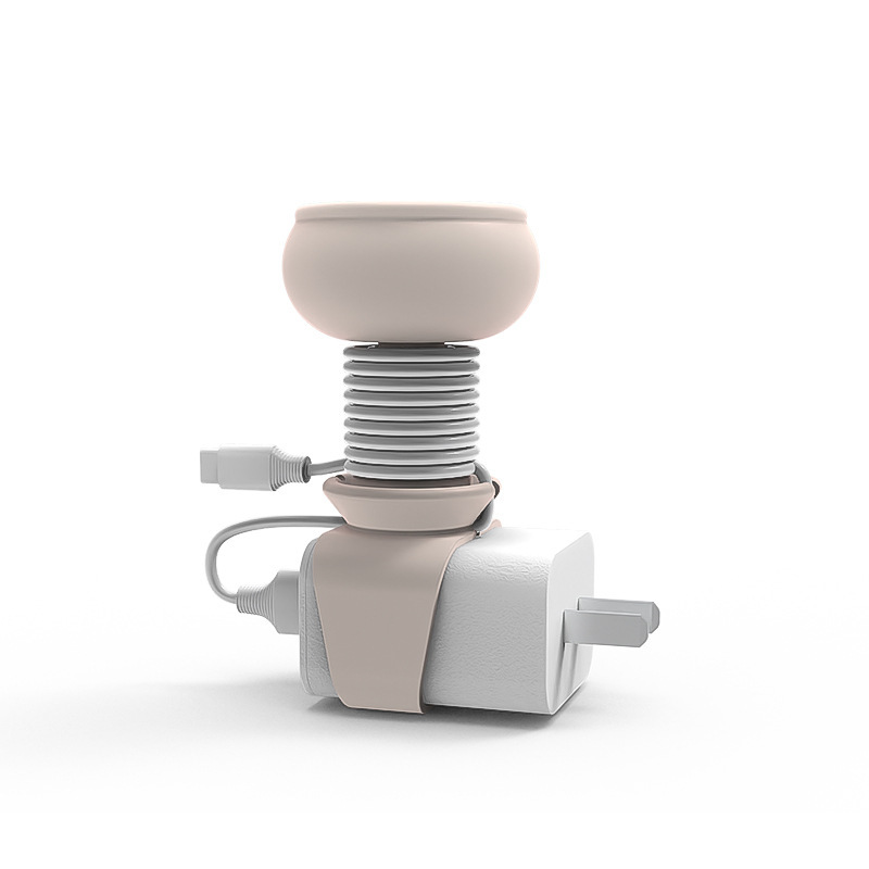 Organizador De Cables De Silicona Con Diseño De Animales Adorables Para Teléfono, Gestión Inteligente De Cables De Silicona Para Cargadores. - 