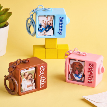 Llavero Personalizado Con Foto Desplegable Y Carrete Automático. Regalos Sorpresa. - 